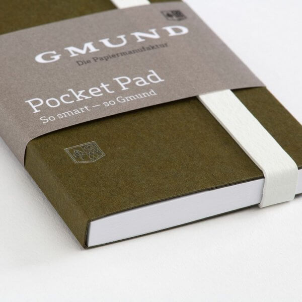 Pocketpad in olive von Gmund im Detail
